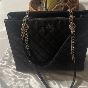 Kate Spade Black Quilted Shoulder Bag